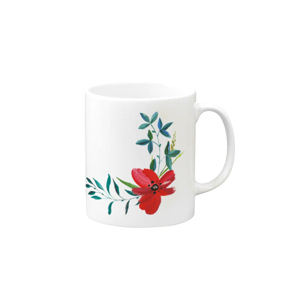 volcoのFlower Mug :right side of the handle