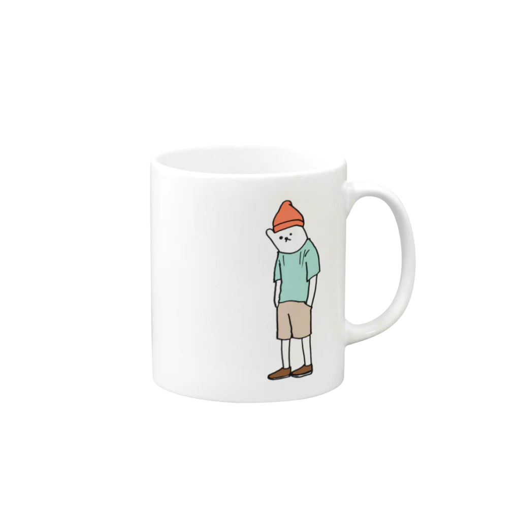 Art Style NEKO28のシャレくまA Mug :right side of the handle