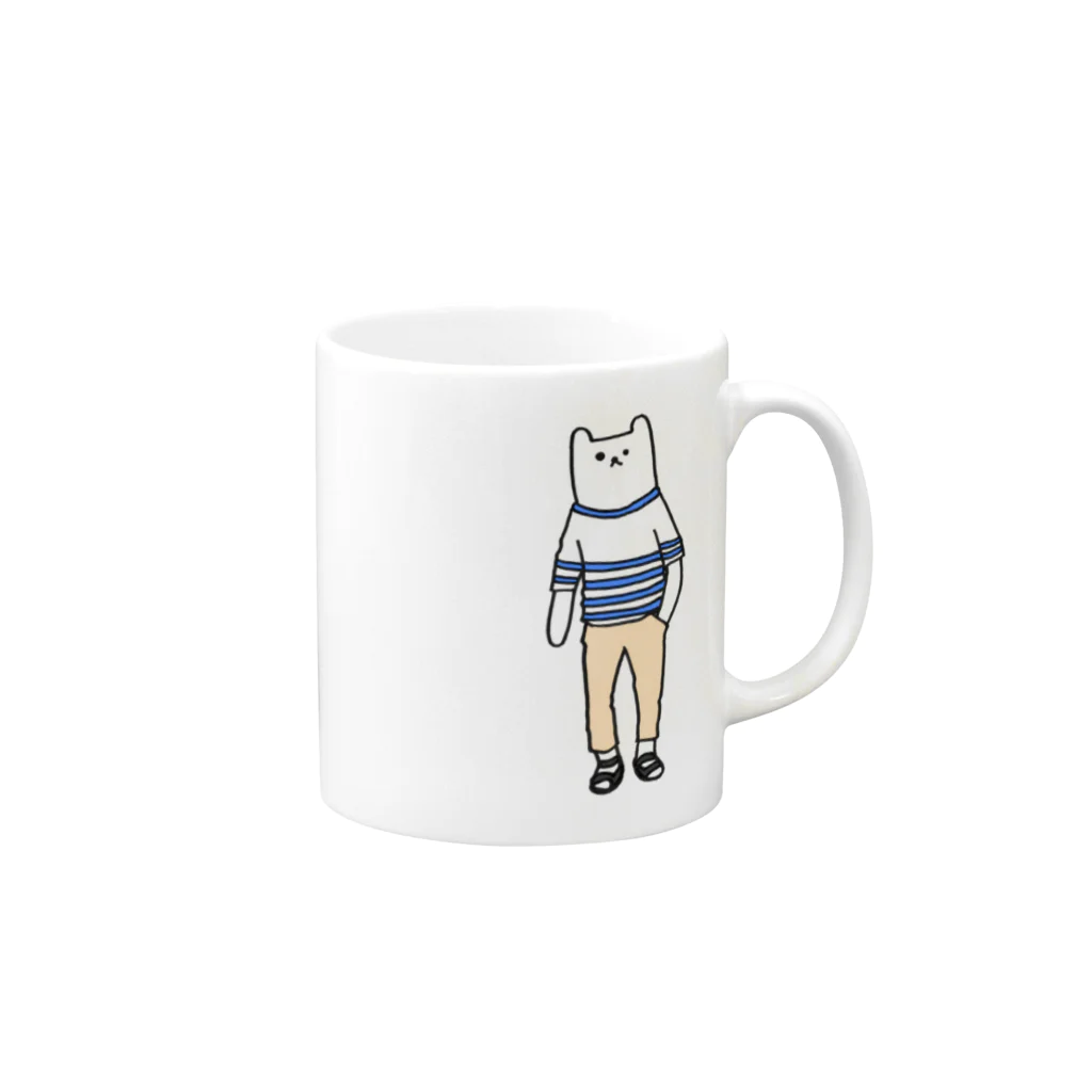 Art Style NEKO28のシャレくまC Mug :right side of the handle