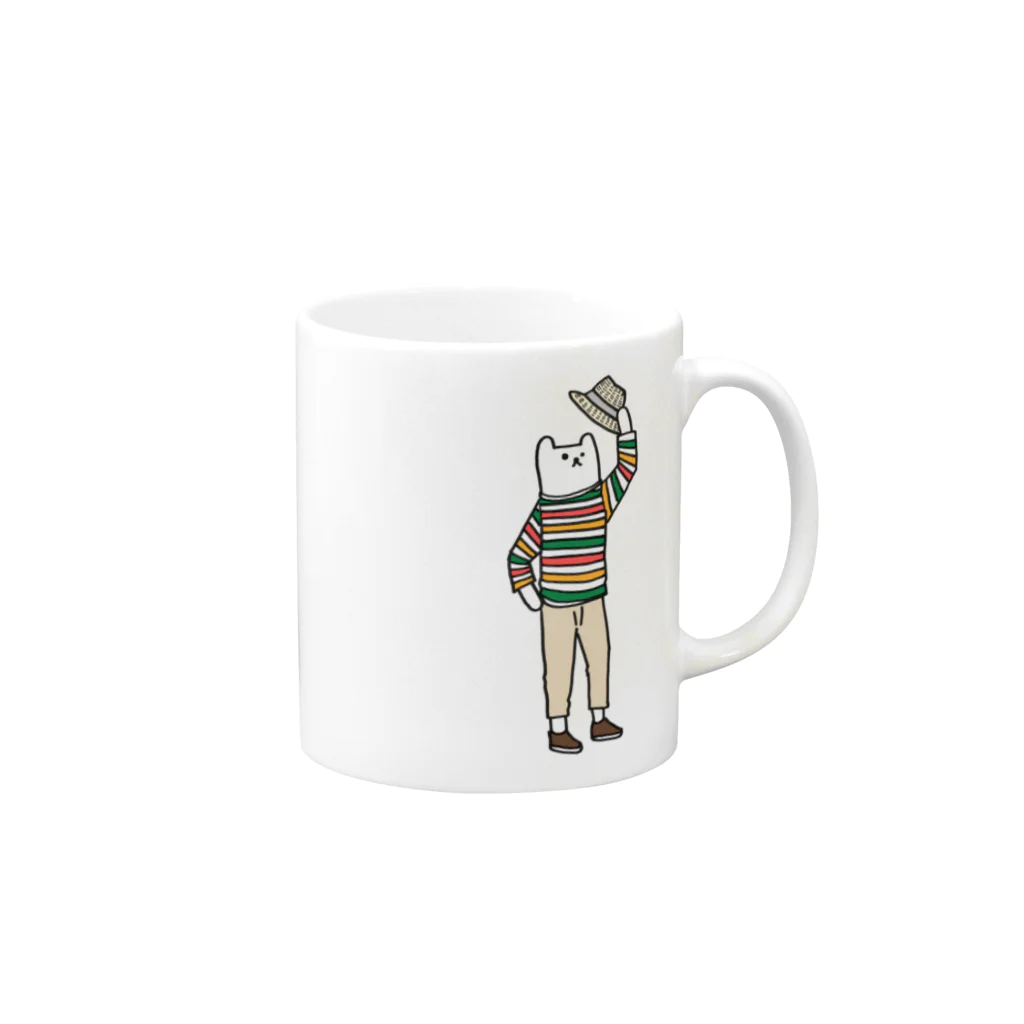 Art Style NEKO28のシャレくまO Mug :right side of the handle