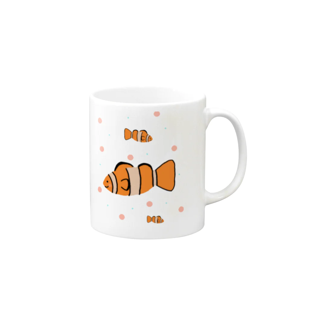 Yuuのyuuオリジナルイラスト18 クマノミ Mug :right side of the handle