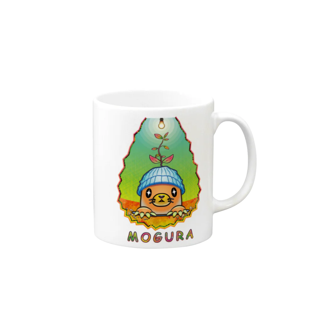 Furoringasの店のワイルド雑草モグラ Mug :right side of the handle