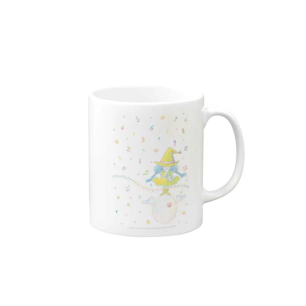 LYCKA TiLLの数色たまご　LYCKA TiLL × innocent note Mug :right side of the handle