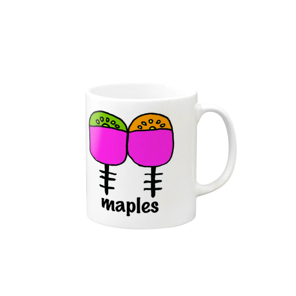 maplesのテキテキ Mug :right side of the handle