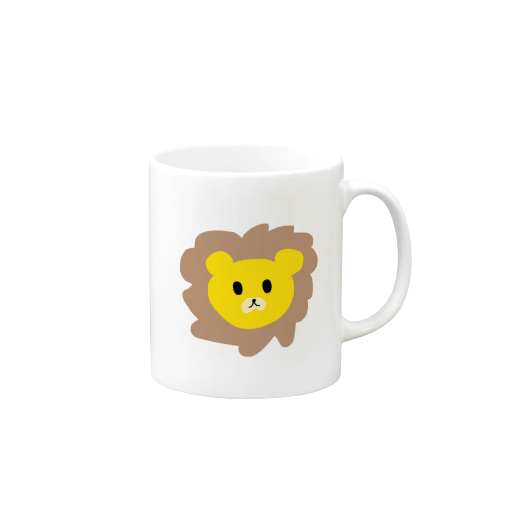 かぎしっぽのライオンくん Mug :right side of the handle