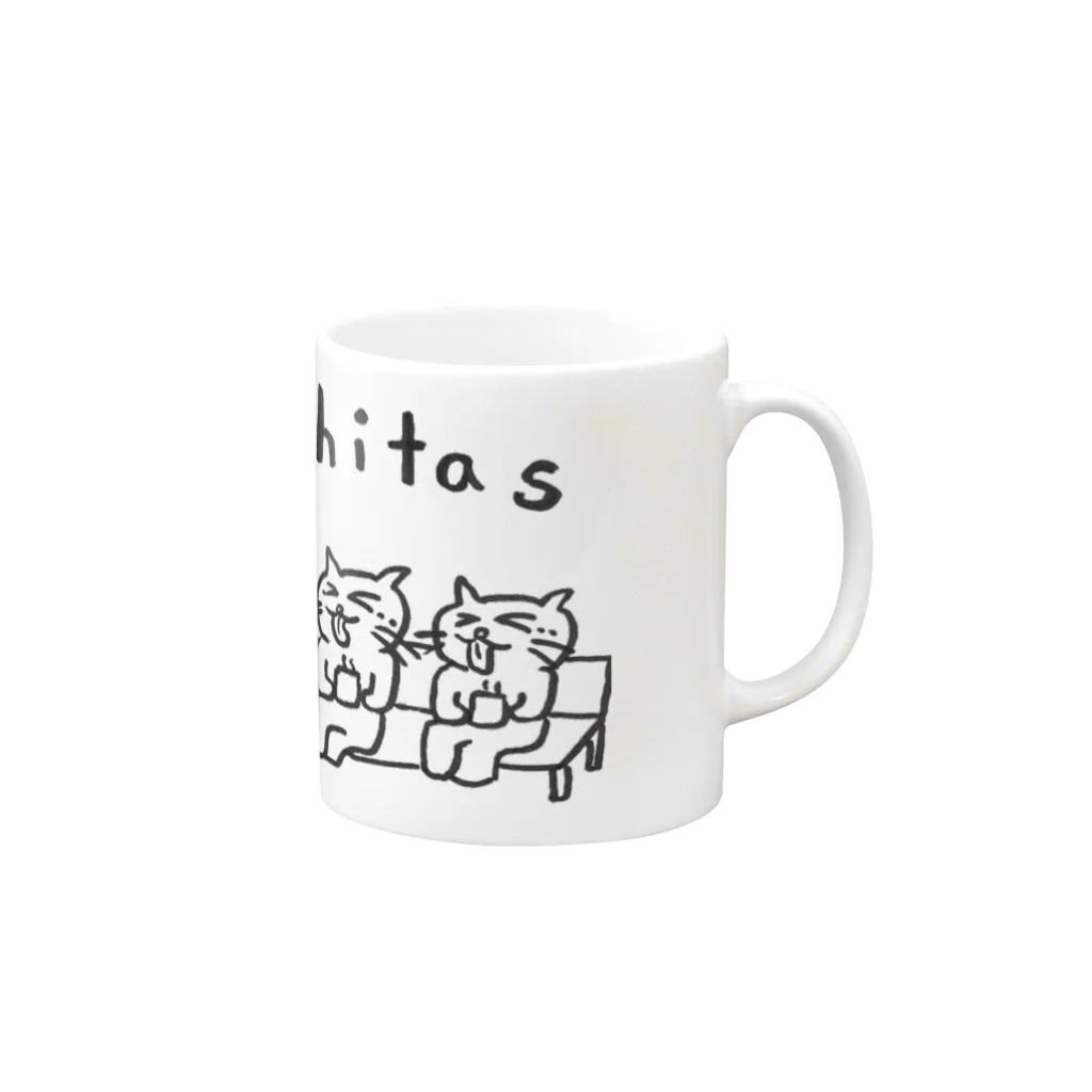 りょーたのNekoshitasのマグカップ Mug :right side of the handle