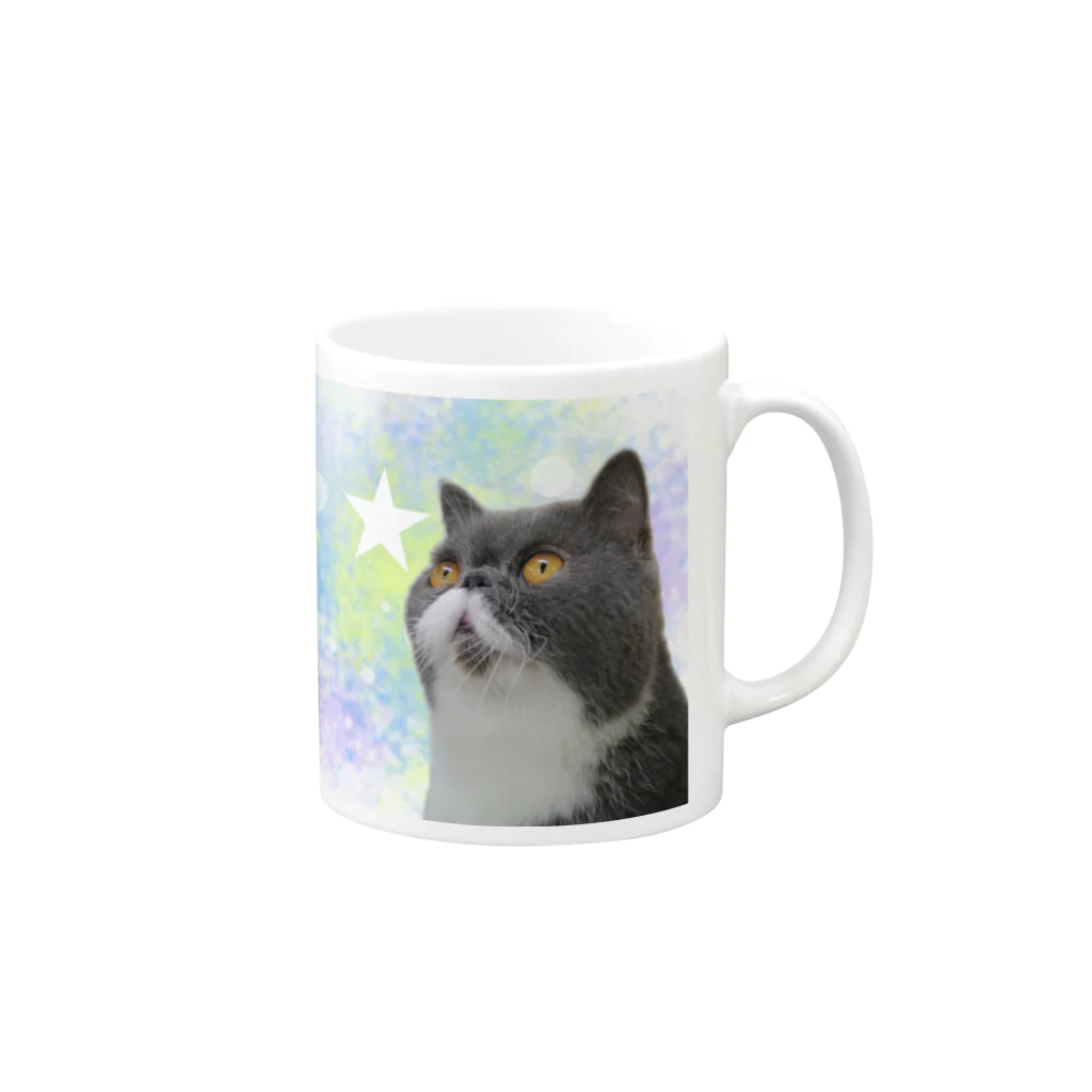 Cat Cafe ねころびの夢見るきよもり Mug :right side of the handle