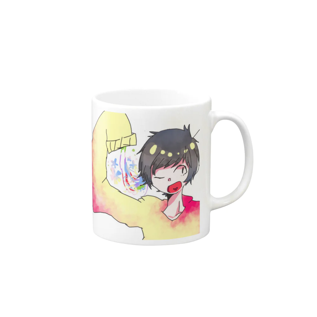 るこち^.ω.^@孫保証ふぁぼ魔の無重力スパイラル☆ Mug :right side of the handle