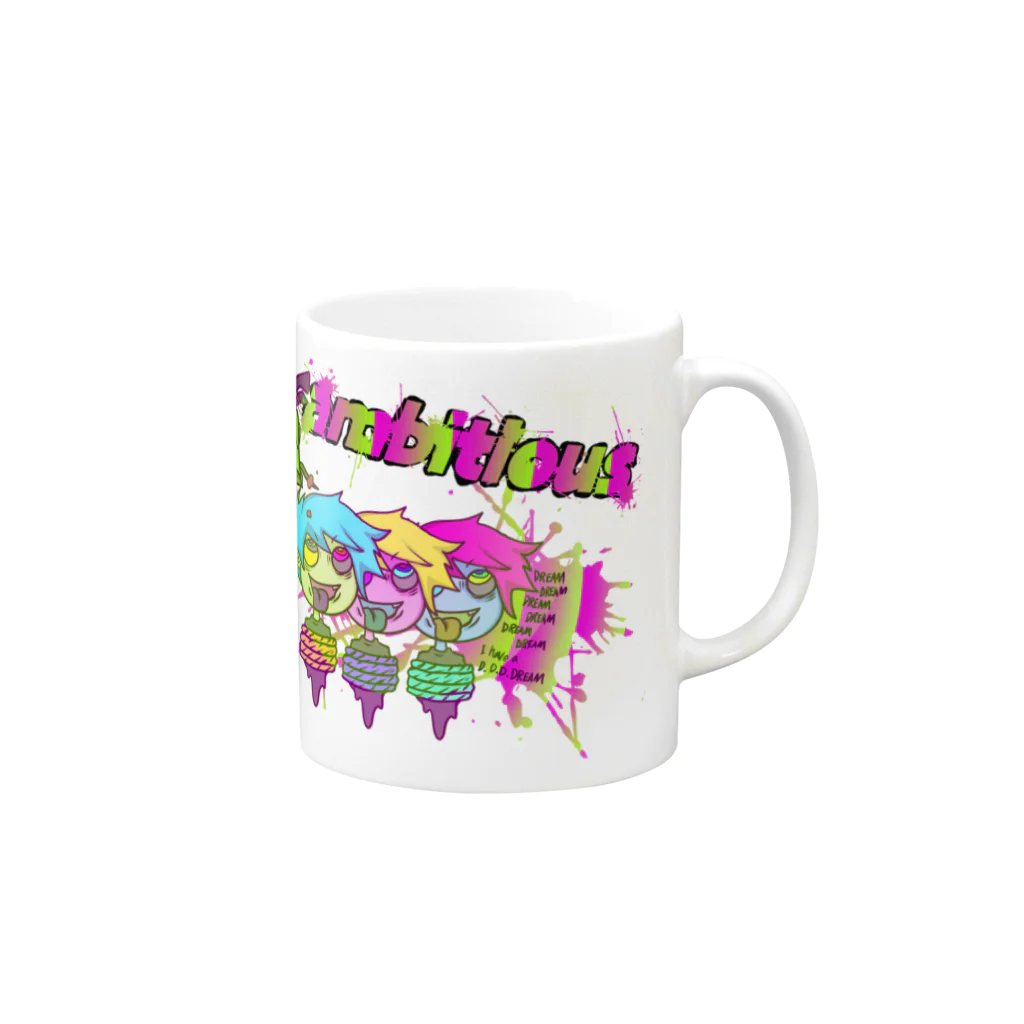 GroPopCandyのBoy's BEE ambitious Mug :right side of the handle