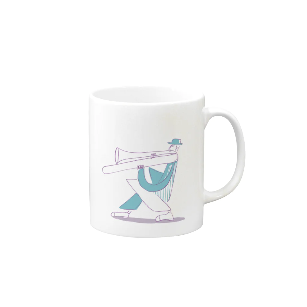 OW STOREのトロンボーンマン Mug :right side of the handle