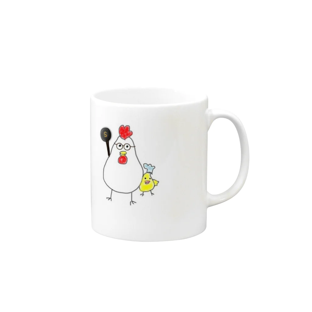 168designの無添加料理人しのちゃん Mug :right side of the handle