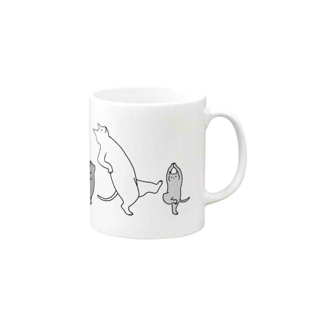 石川ともこのねこぜにきをつけたいね Mug :right side of the handle