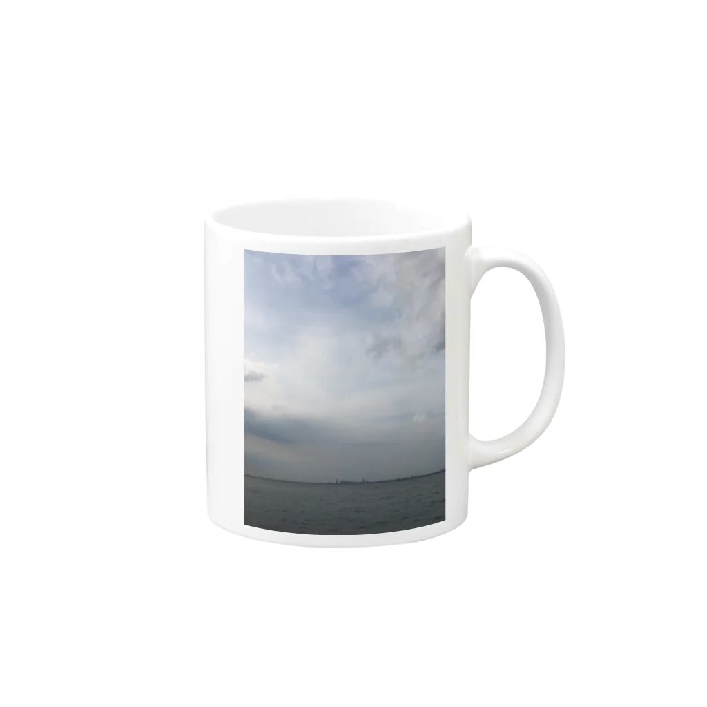 no-4573の今日の堤防 Mug :right side of the handle