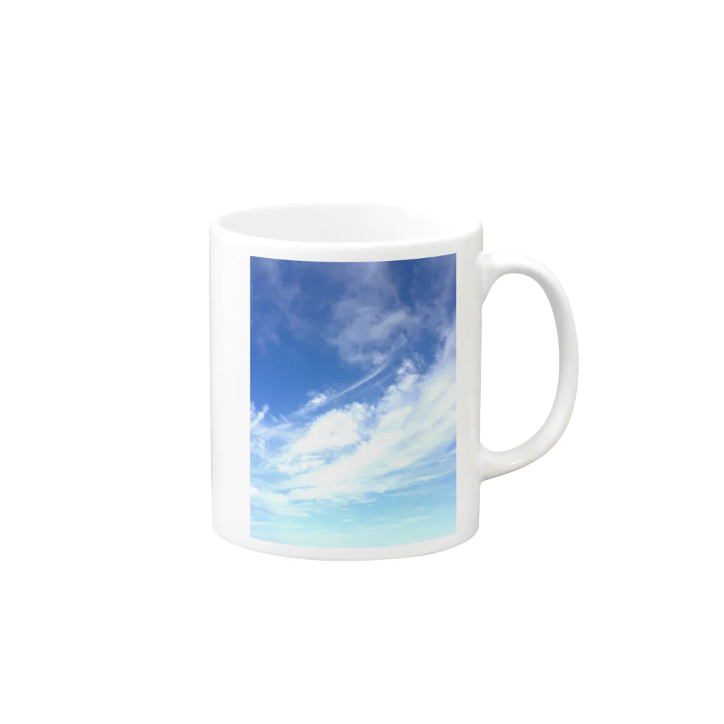 名も無き屋の空と雲 Mug :right side of the handle