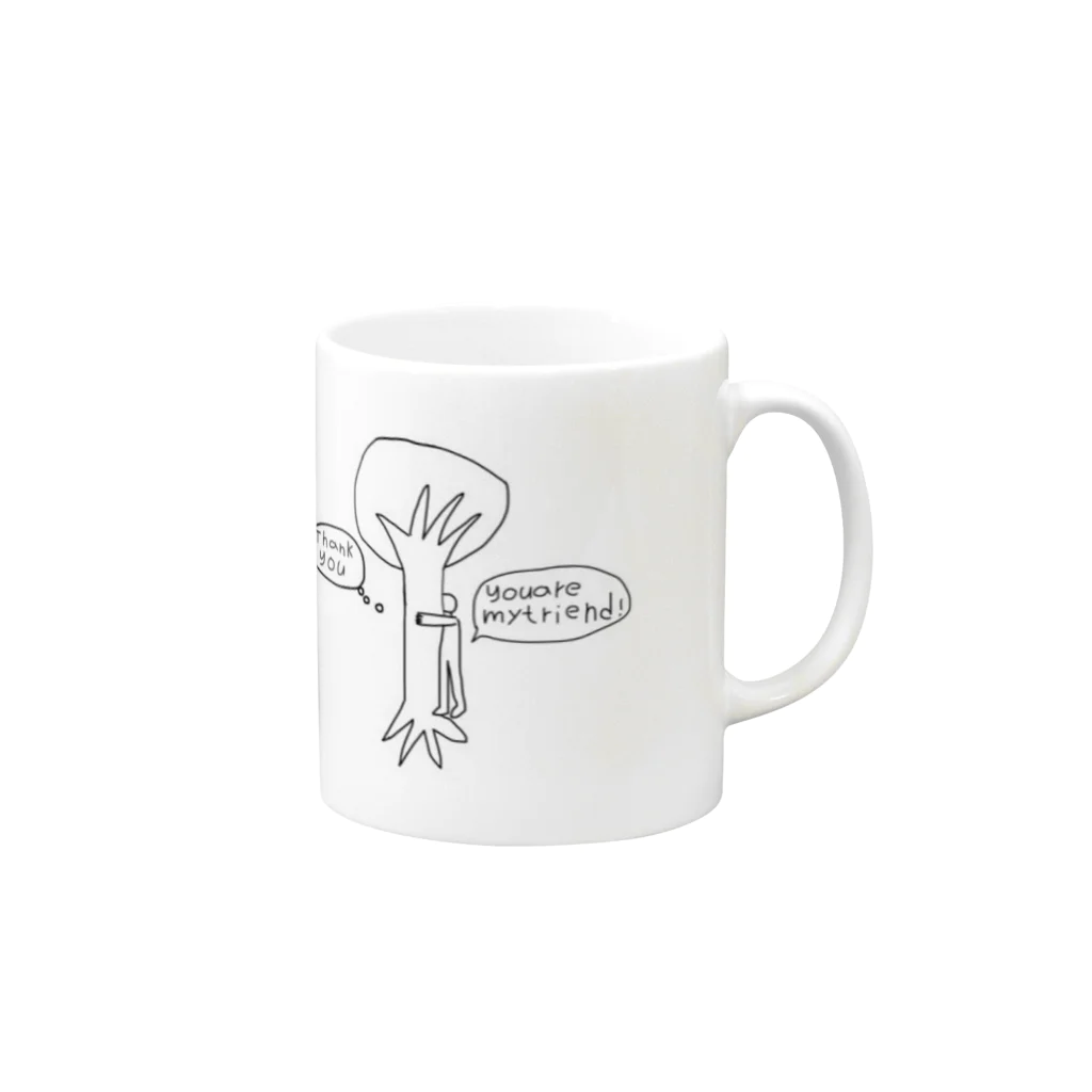 Tim-IllustrationのYou aremyfriend Mug :right side of the handle