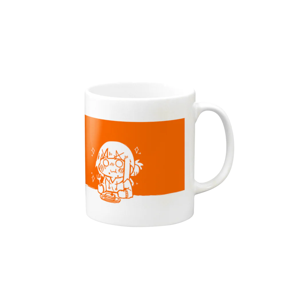 sugar.@エアコミケ新刊委託中のもぐもぐマグカップ Mug :right side of the handle