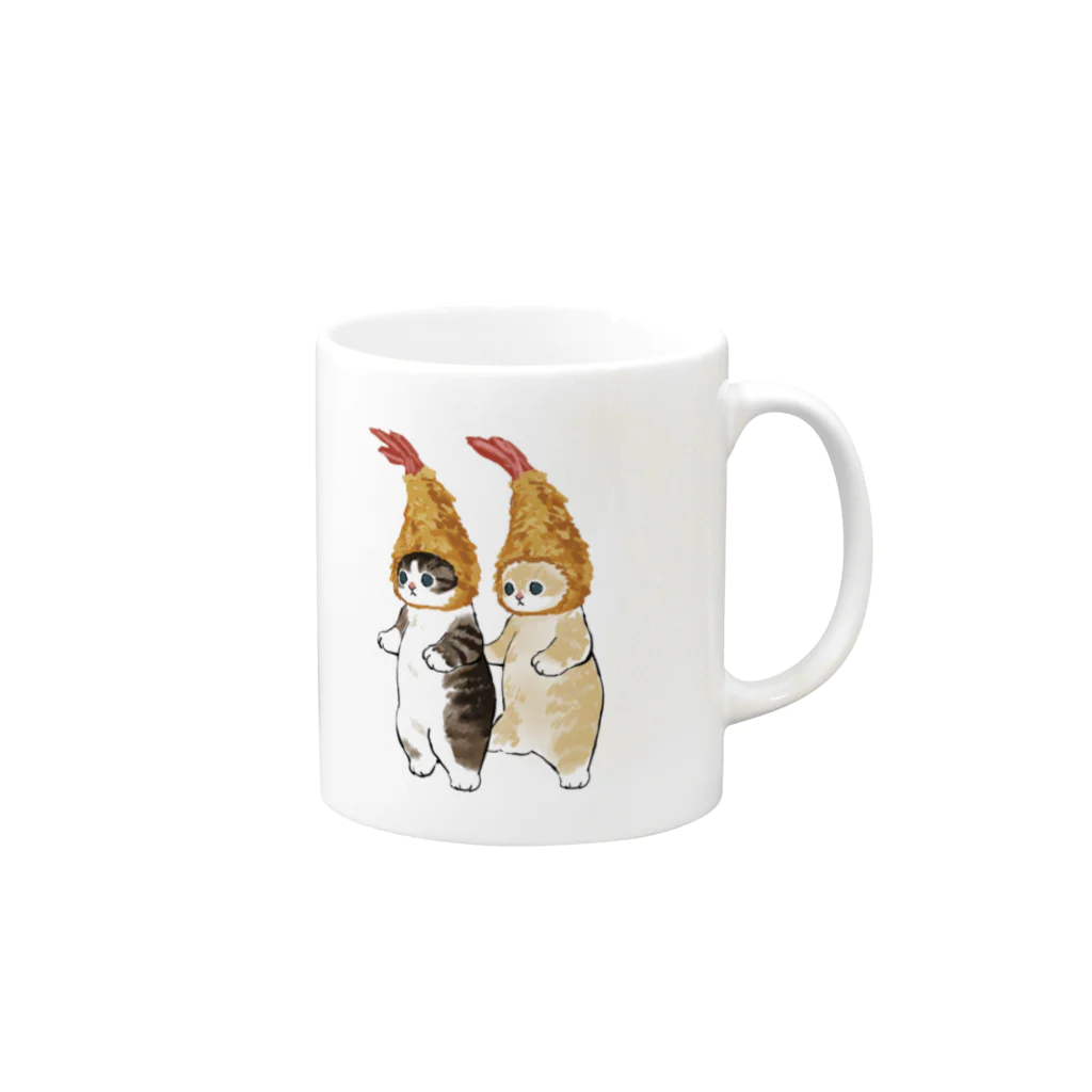 mofusandのダブルえび天にゃん Mug :right side of the handle