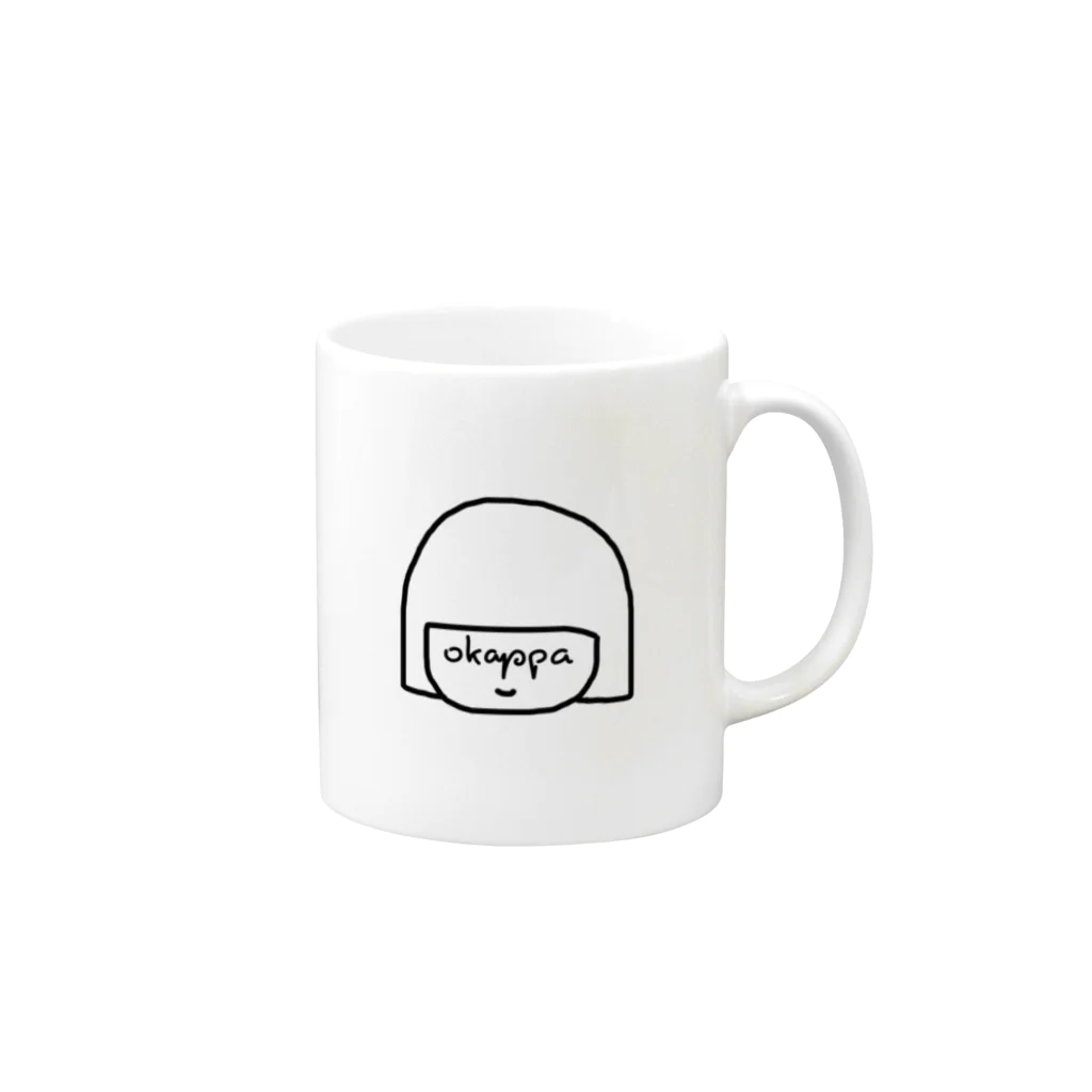 amkyのokappasan Mug :right side of the handle