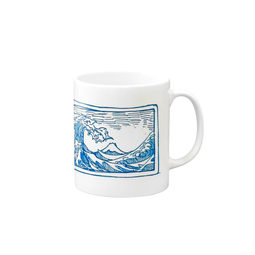 キノの神奈川沖浪裏 Mug :right side of the handle