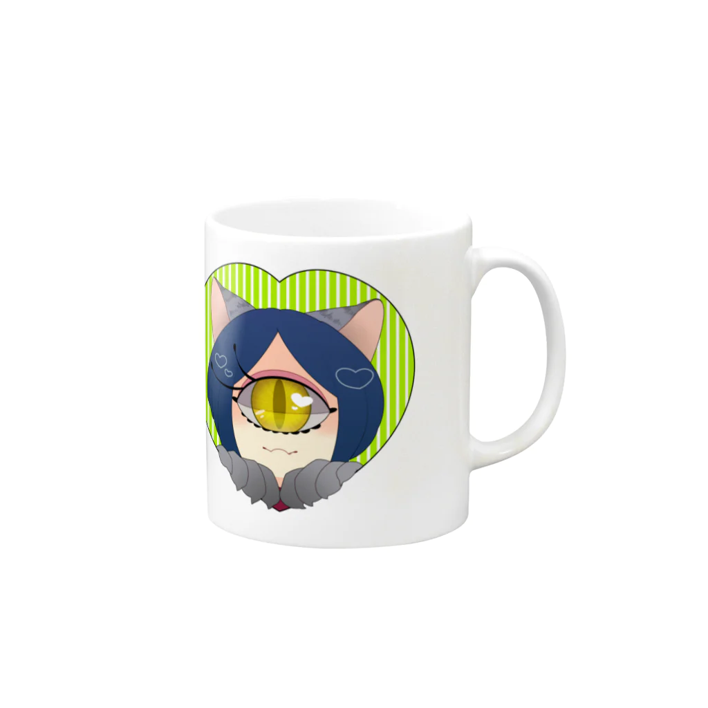 SANDBOXのねこちゃん Mug :right side of the handle