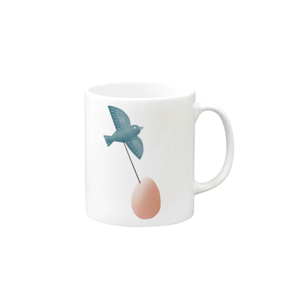 OW STOREの鳥と卵 Mug :right side of the handle