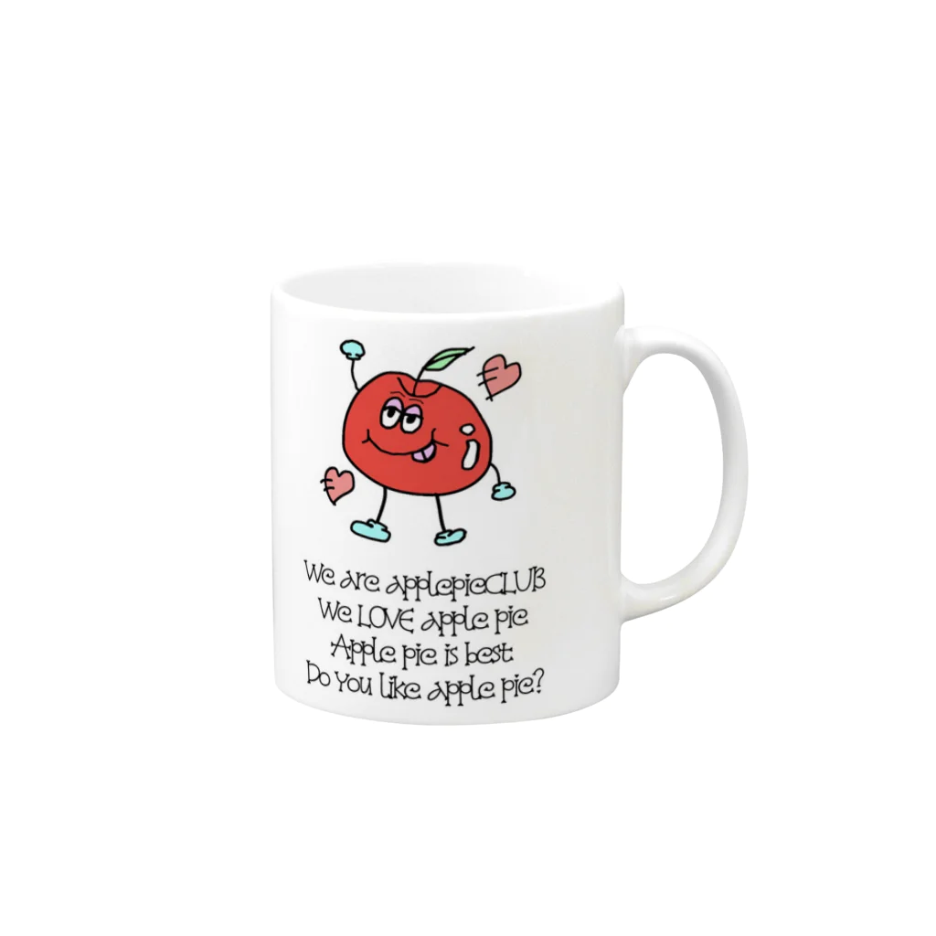 蜂のアップルパイラブラブTシャツ Mug :right side of the handle