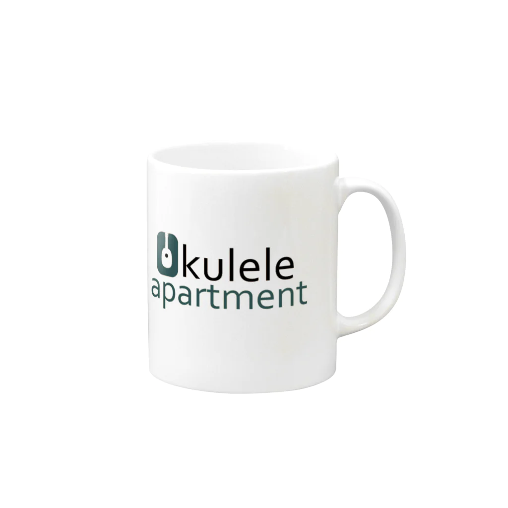 ロケット姉妹舍のukulele apartment logo マグカップの取っ手の右面