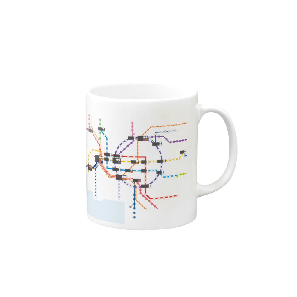 westantennaの名古屋路線図風 Mug :right side of the handle