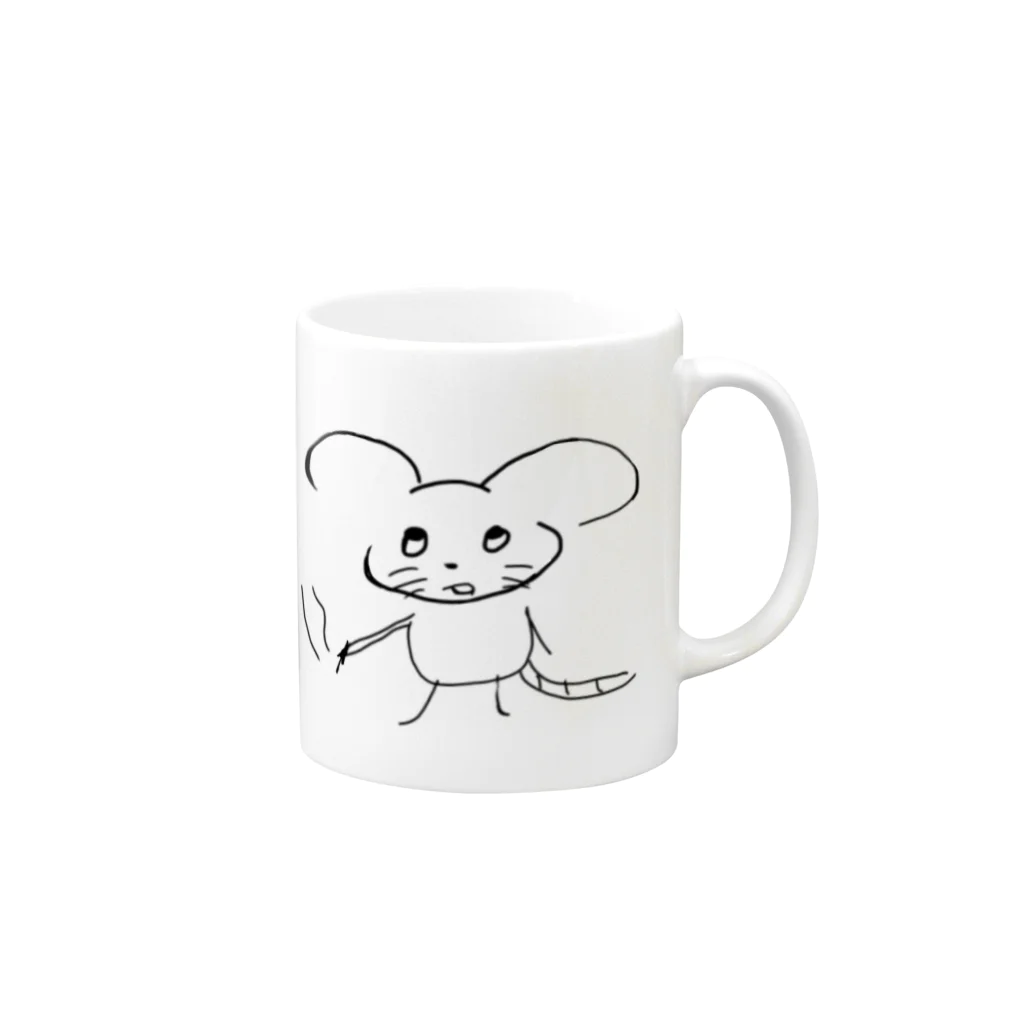 karaagekaraageの惚けたネズミ  Mug :right side of the handle