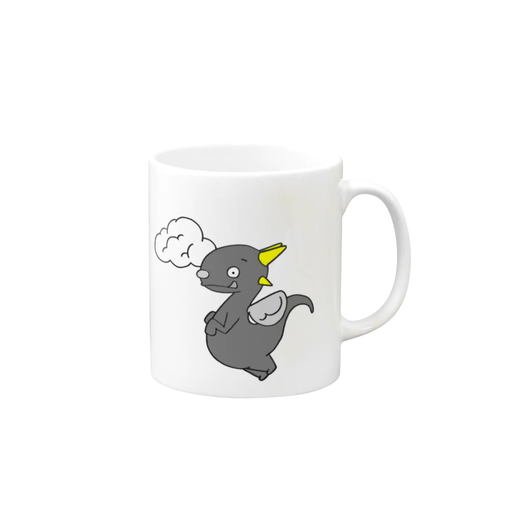 がわしょっぷのドラゴンのチャック Mug :right side of the handle