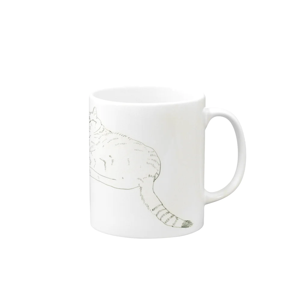 pulTの眠い猫 Mug :right side of the handle