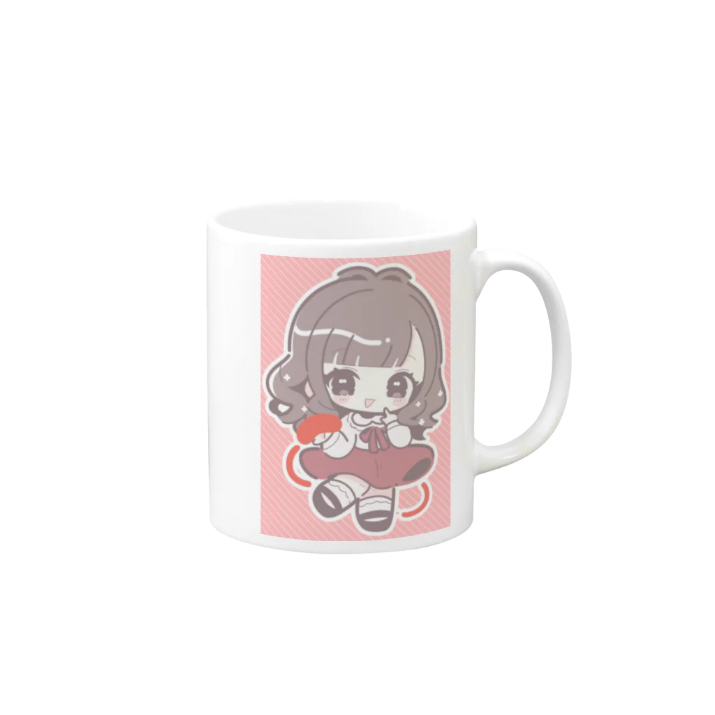 おんなどもの可愛いグッズショップのぱすてるくーちゃん Mug :right side of the handle