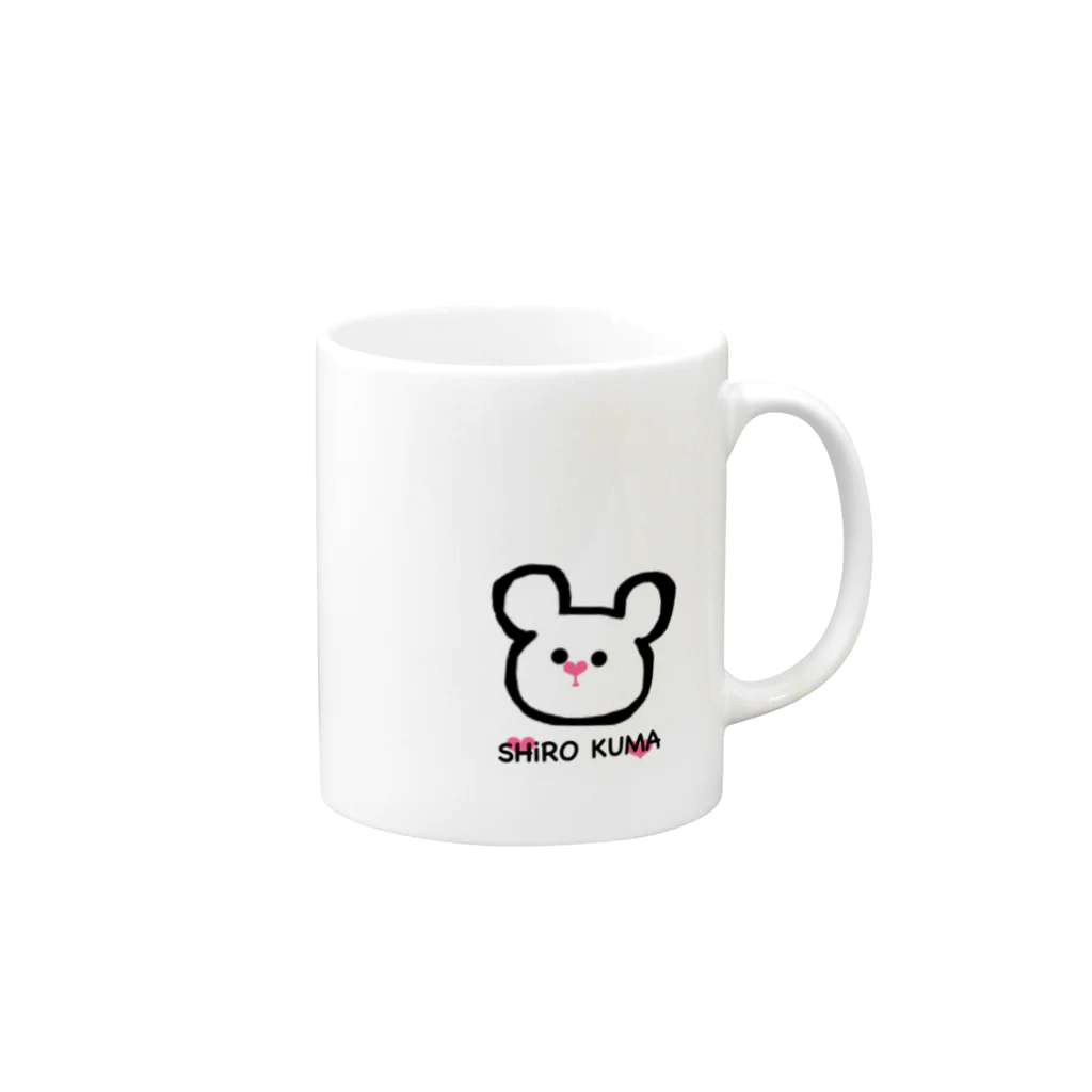 Kuro*s BrandのSHiRO KUMA Mug :right side of the handle