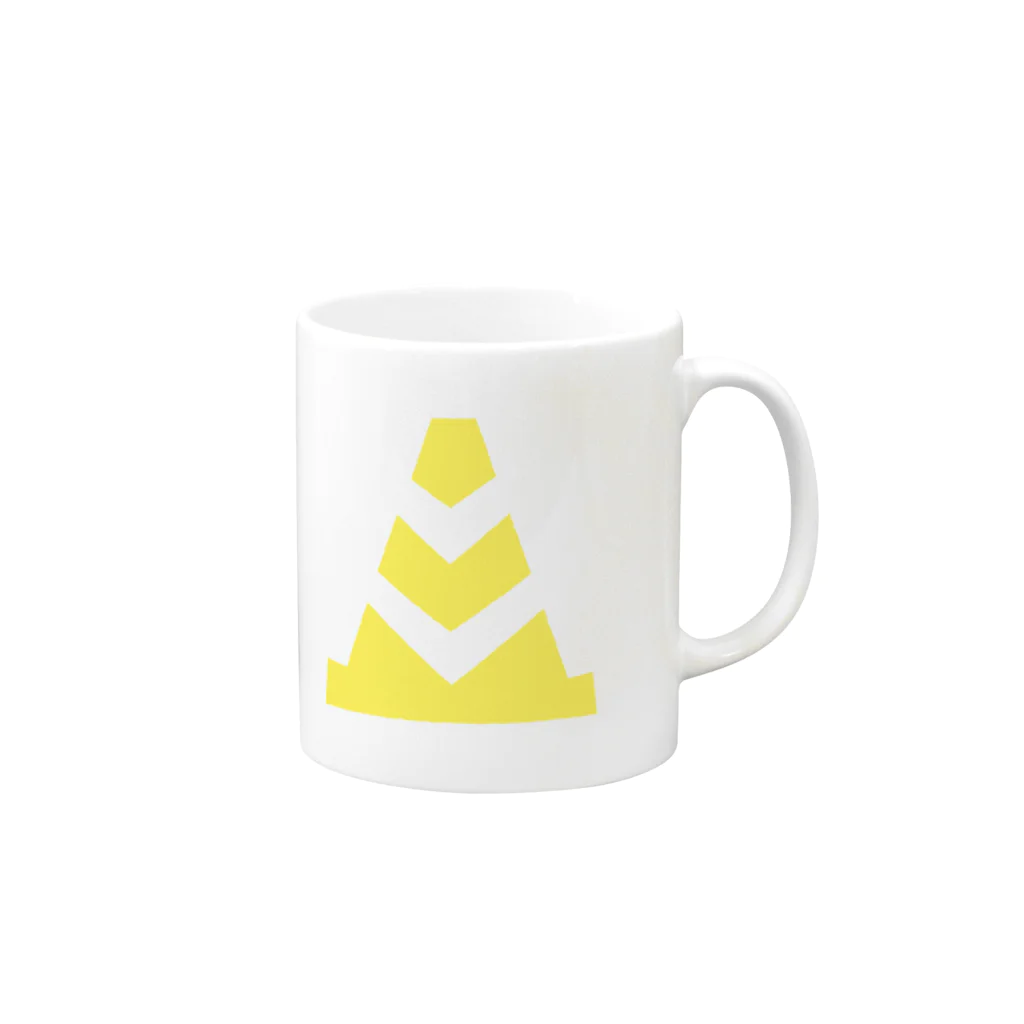 つぼいたけしのPYLON YELLOW Mug :right side of the handle