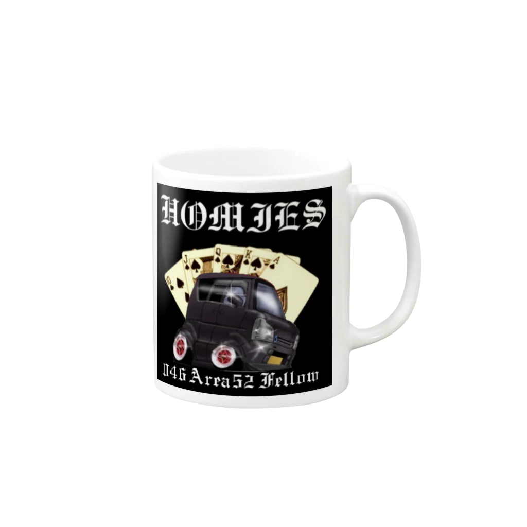 crazyhomiesのkk-69 Mug :right side of the handle