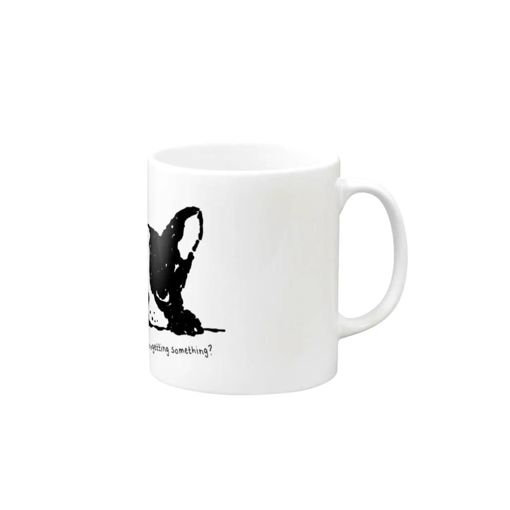 fullum-designのFrench Bulldog01 UP Mug :right side of the handle