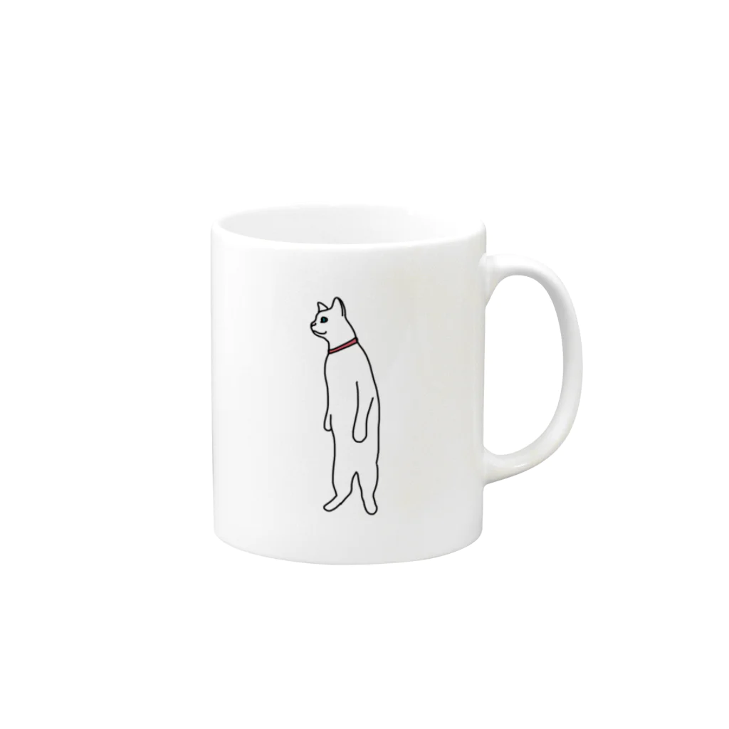 Soragasukiの立ち上がった猫 Mug :right side of the handle