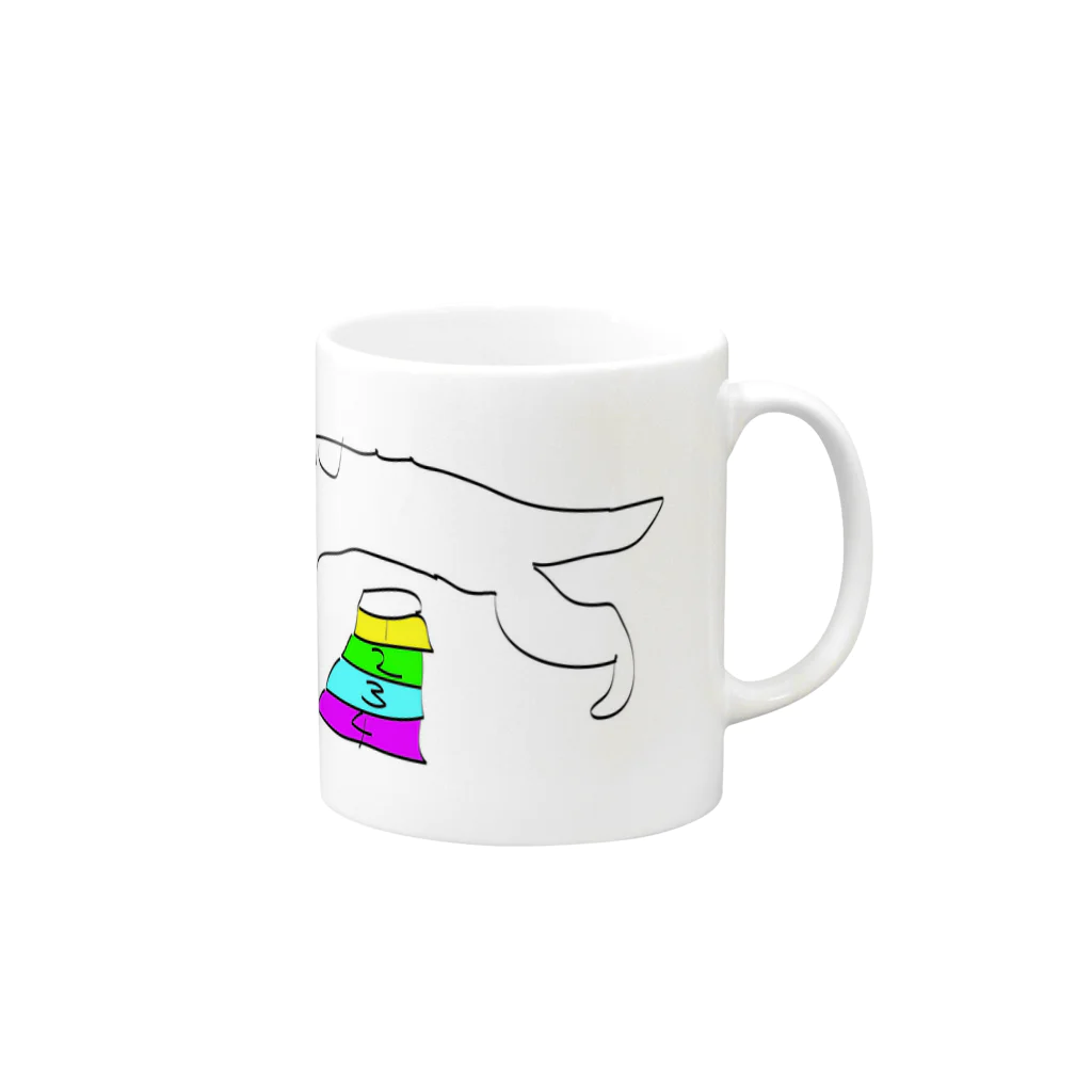 こころノすみかのとびばこ犬 Mug :right side of the handle