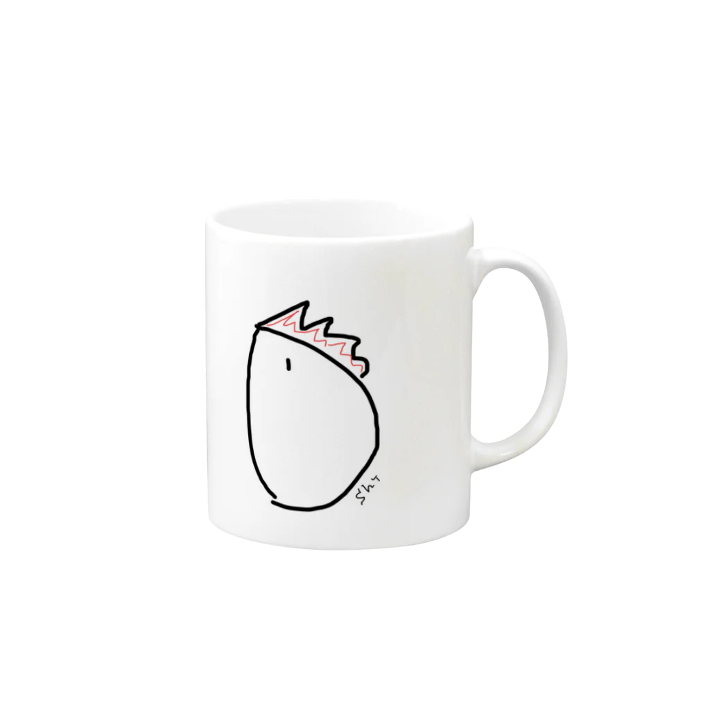 いろいろのほのぼのニワトリくん Mug :right side of the handle