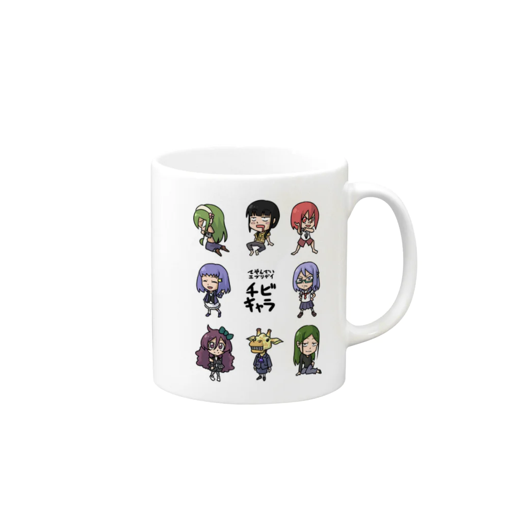 ブロッコ・リーのちびキャラてやんでい Mug :right side of the handle