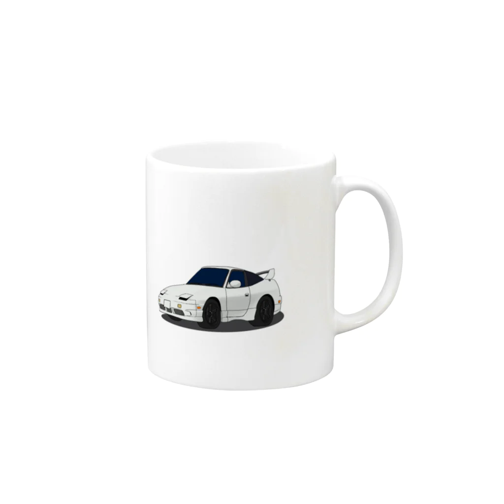 omisashiruの180SX(ホワイト) Mug :right side of the handle