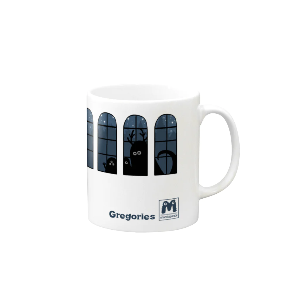 【Gregories】mononokeparadeの【Gregories】マグカップ Mug :right side of the handle