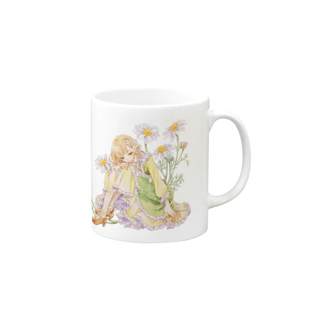 友風子のカモミール Mug :right side of the handle