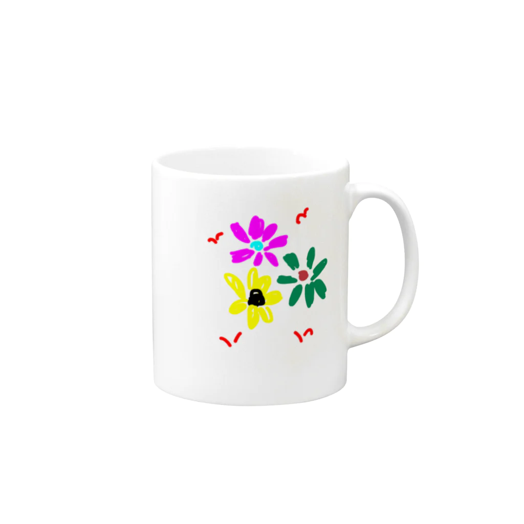 fukumi9の花ハナ Mug :right side of the handle