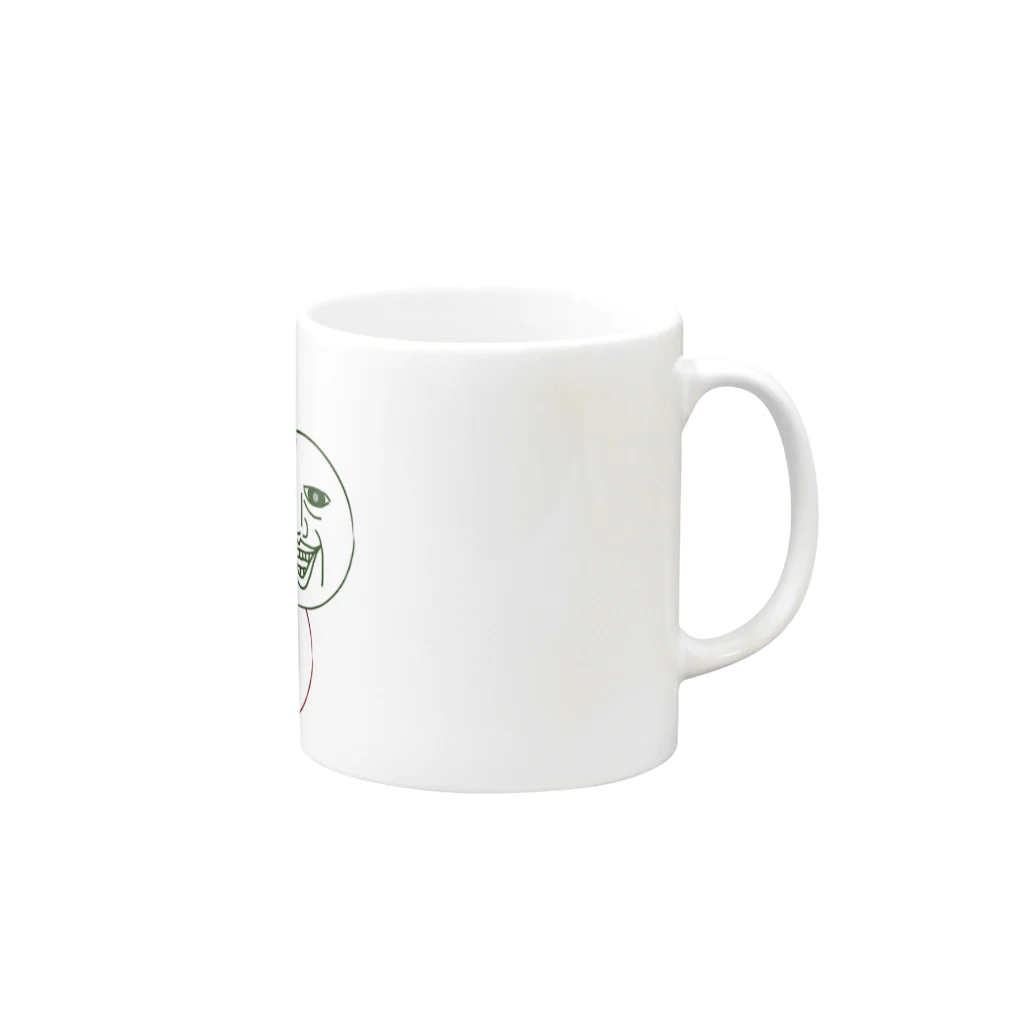 nekomoriのkimo TEJT Mug :right side of the handle