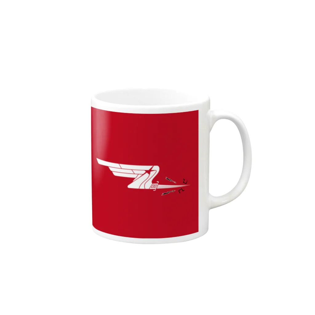 小鴉のUSSR 402nd IAP White Square Mug :right side of the handle