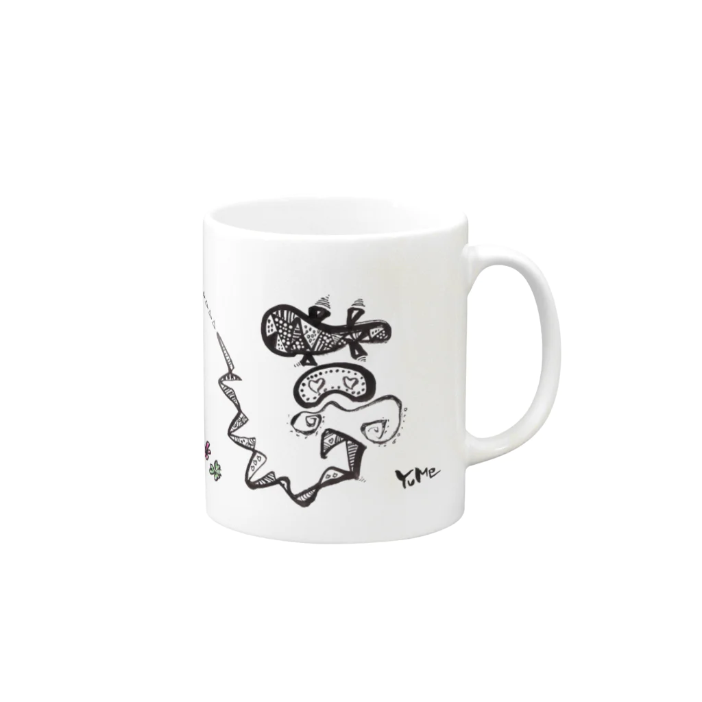 わくわく書のお店の夢 Mug :right side of the handle