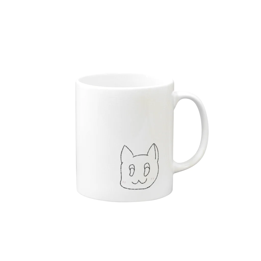 ハシバミ信者のはにかみ犬 Mug :right side of the handle