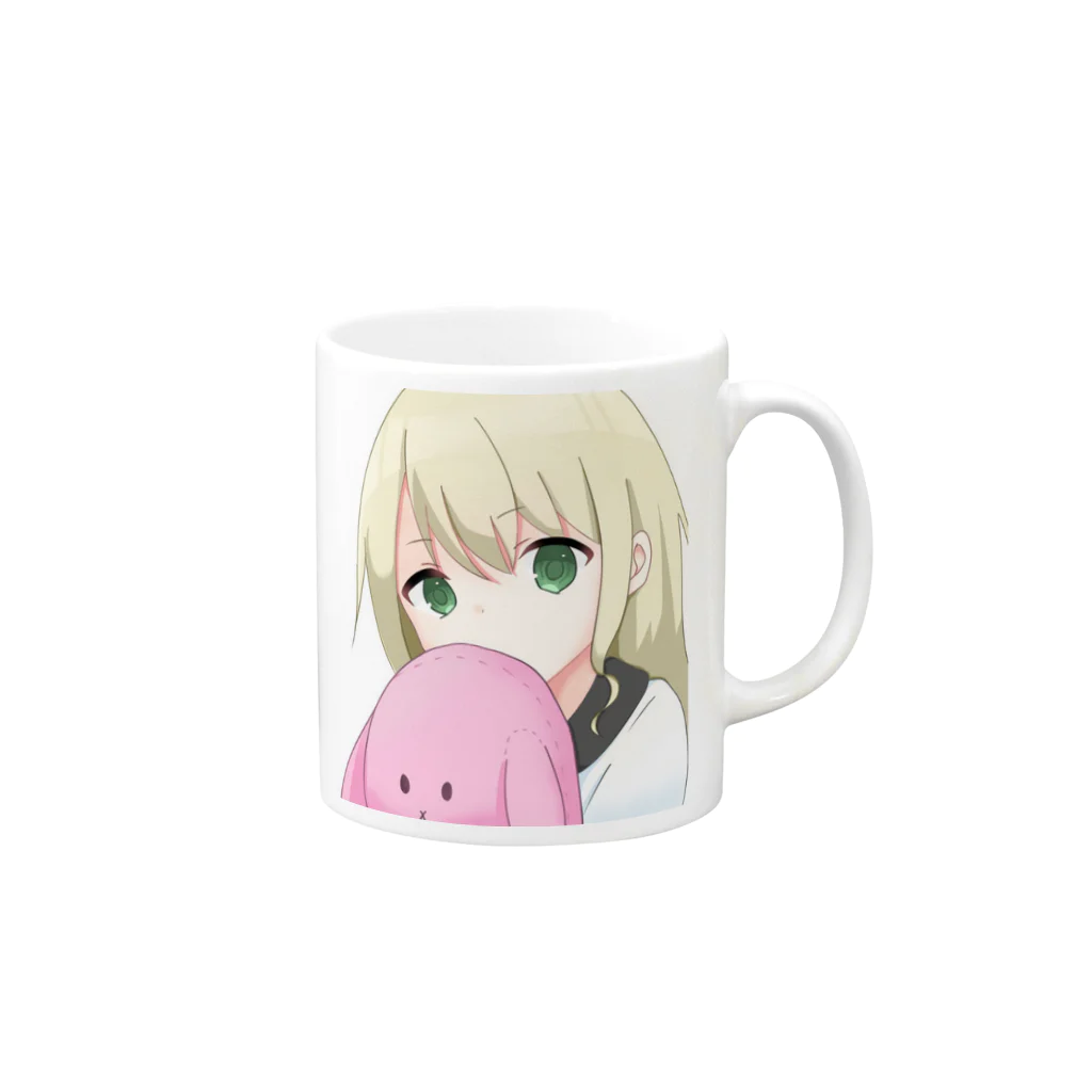 さな🦅🌹あと2日で凍結解除！のロリパーカー Mug :right side of the handle