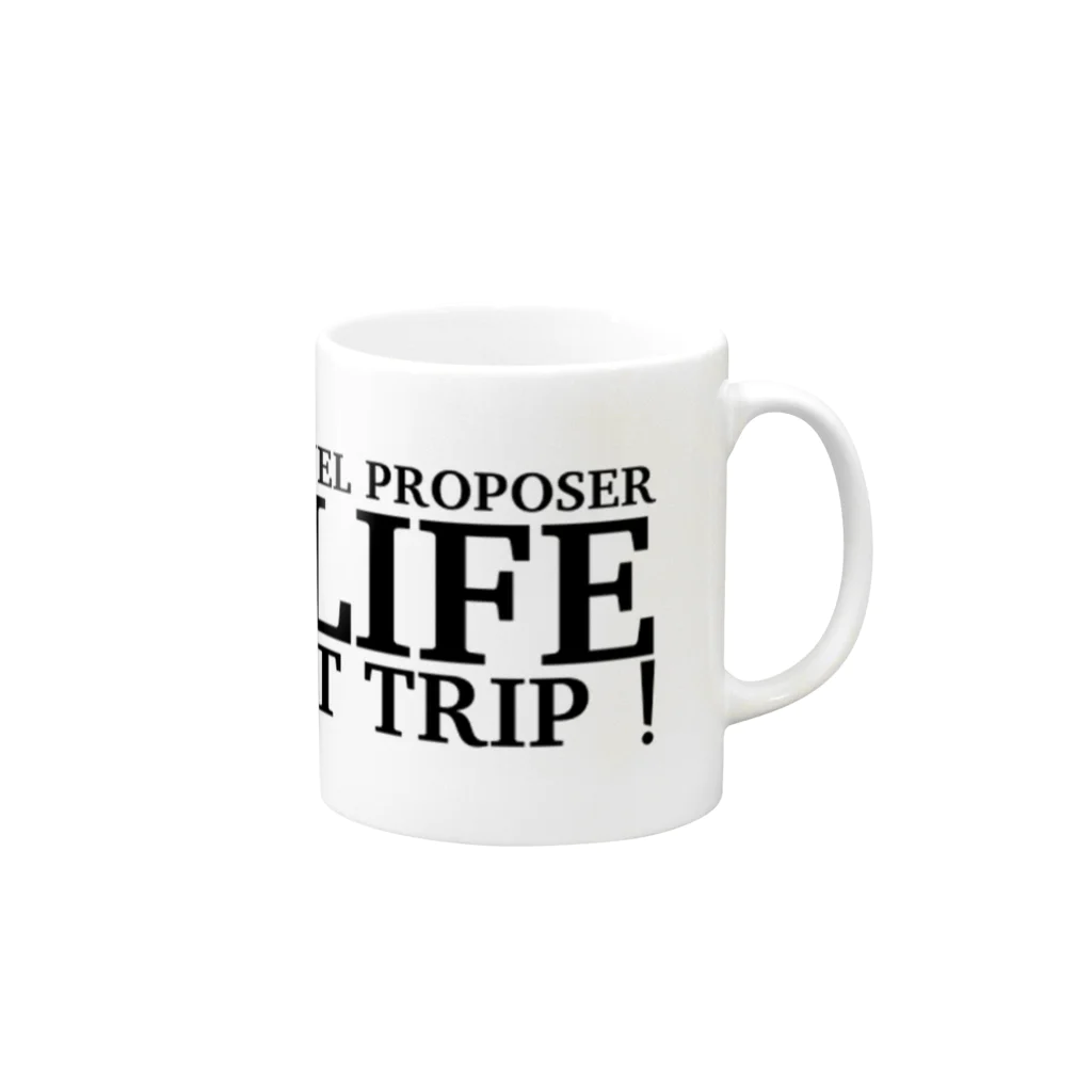 TABILIFE STOREのTABILIFE　英語ロゴ Mug :right side of the handle